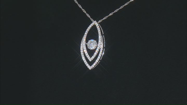 White Cubic Zirconia Rhodium Over Sterling Silver Pendant 3.62ctw Video Thumbnail