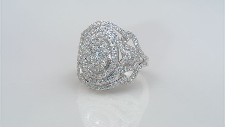 White Cubic Zirconia Rhodium Over Silver Ring 2.66ctw Video Thumbnail