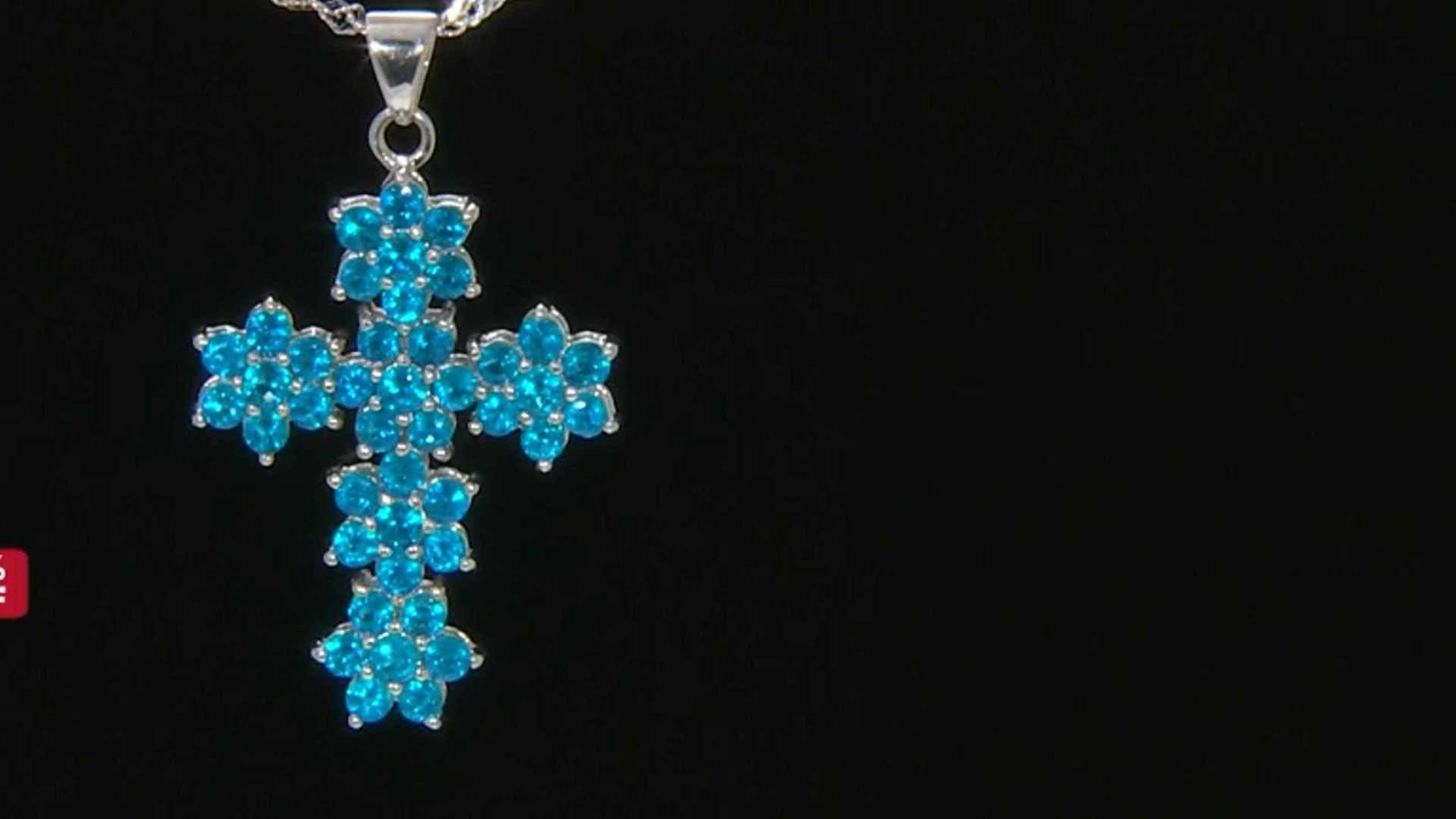 Neon Blue Apatite Rhodium Over Sterling Silver Bracelet 5.72ctw Video Thumbnail