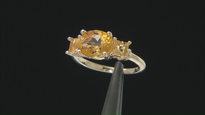Yellow Citrine 18k Yellow Gold Over Sterling Silver Ring 2.43ctw Video Thumbnail
