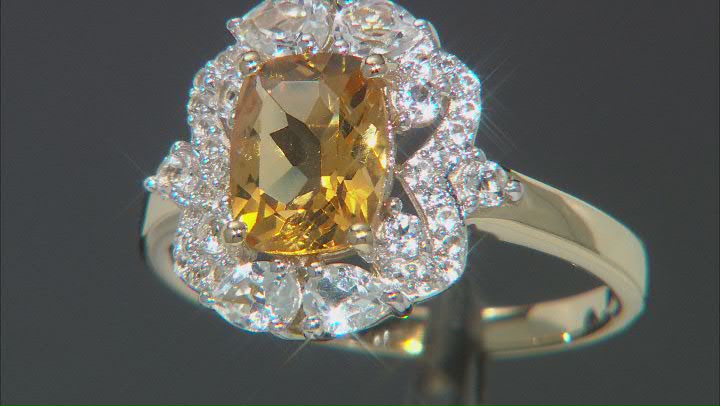 Yellow Citrine 18k Yellow Gold Over Sterling Silver Ring 2.37ctw Video Thumbnail