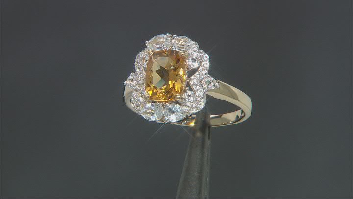 Yellow Citrine 18k Yellow Gold Over Sterling Silver Ring 2.37ctw Video Thumbnail