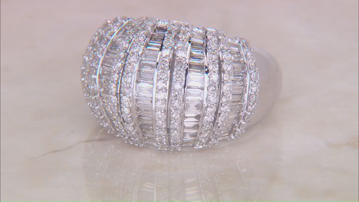 White Diamond 10k White Gold Cluster Ring 2.00ctw Video Thumbnail