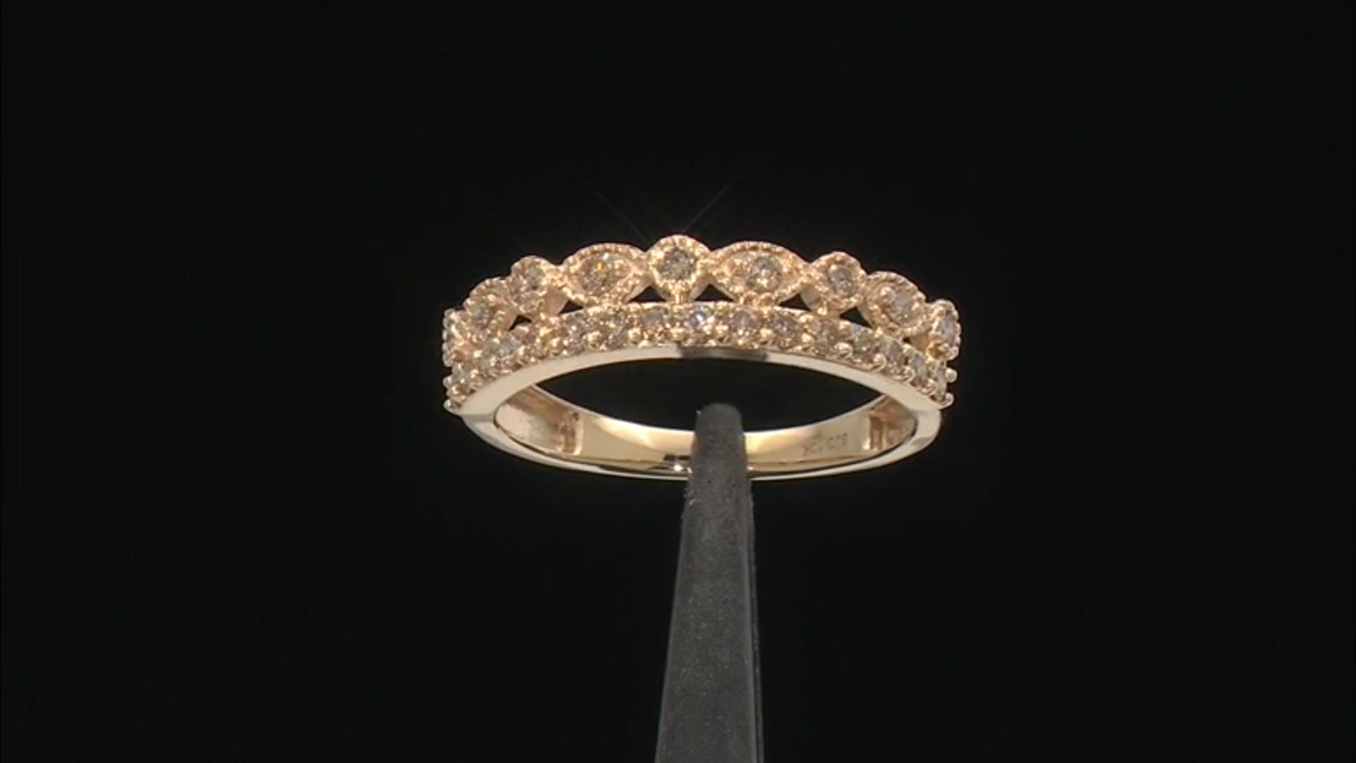 Candlelight Diamonds™ 10k Yellow Gold Band Ring 0.55ctw Video Thumbnail