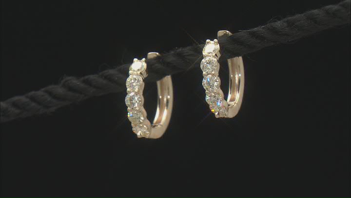 Natural Yellow Diamond 10k Yellow Gold Huggie Earrings 1.25ctw Video Thumbnail