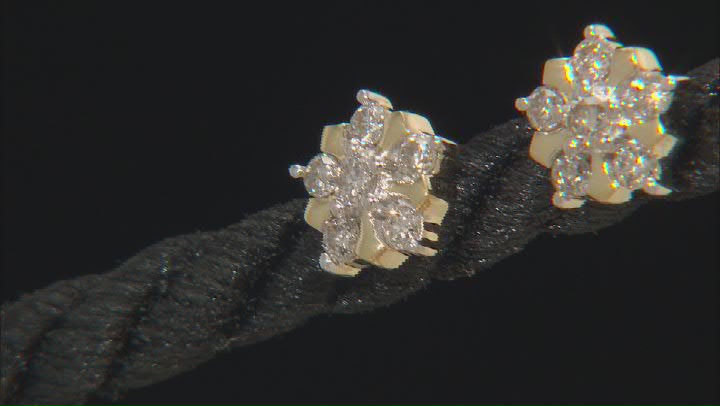 Candlelight Diamonds™ 10k Yellow Gold Stud Earrings 0.35ctw Video Thumbnail