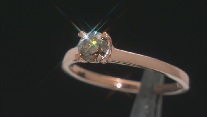 Champagne Diamond 10K Rose Gold Ring 0.50ctw Video Thumbnail