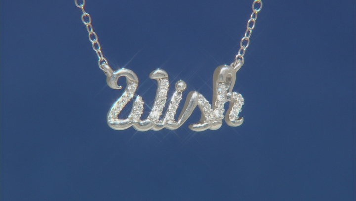 Enchanted Disney Snow White "Wish" Necklace White Diamond Rhodium Over Silver 0.10ctw Video Thumbnail
