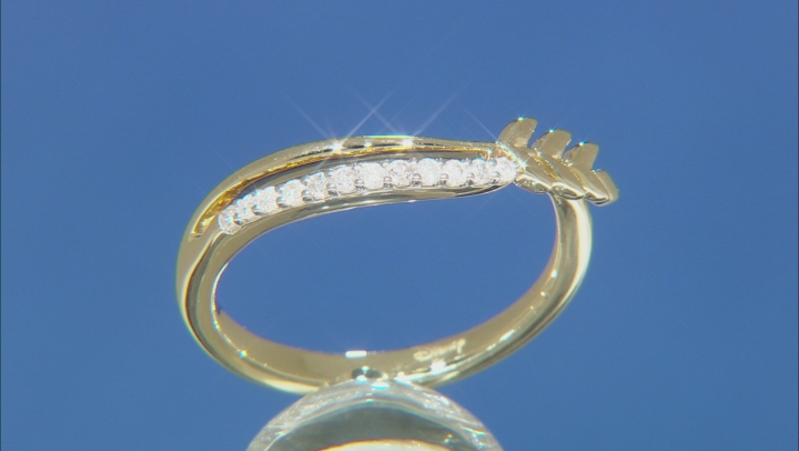 Enchanted Disney Anna Ring White Diamond 10K Yellow Gold 0.10ctw Video Thumbnail