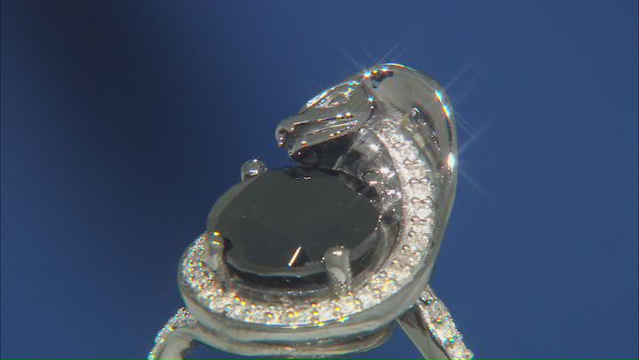 Enchanted Disney Villains Jafar Ring Black Onyx & Black Diamond Black Rhodium Over Silver 1.25ctw Video Thumbnail