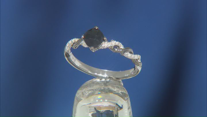 Enchanted Disney Villains Maleficent Ring Black Onyx & White Diamond Black Rhodium Over Silver Video Thumbnail