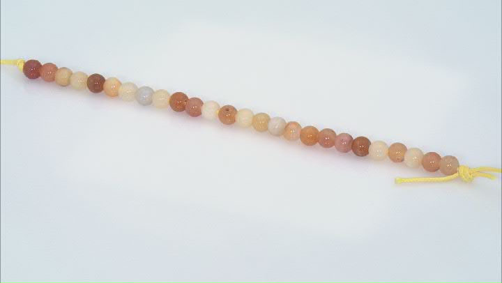 Yellow Quartzite Appx 8mm Round Large Hole Bead Strand Appx 8" Length Video Thumbnail