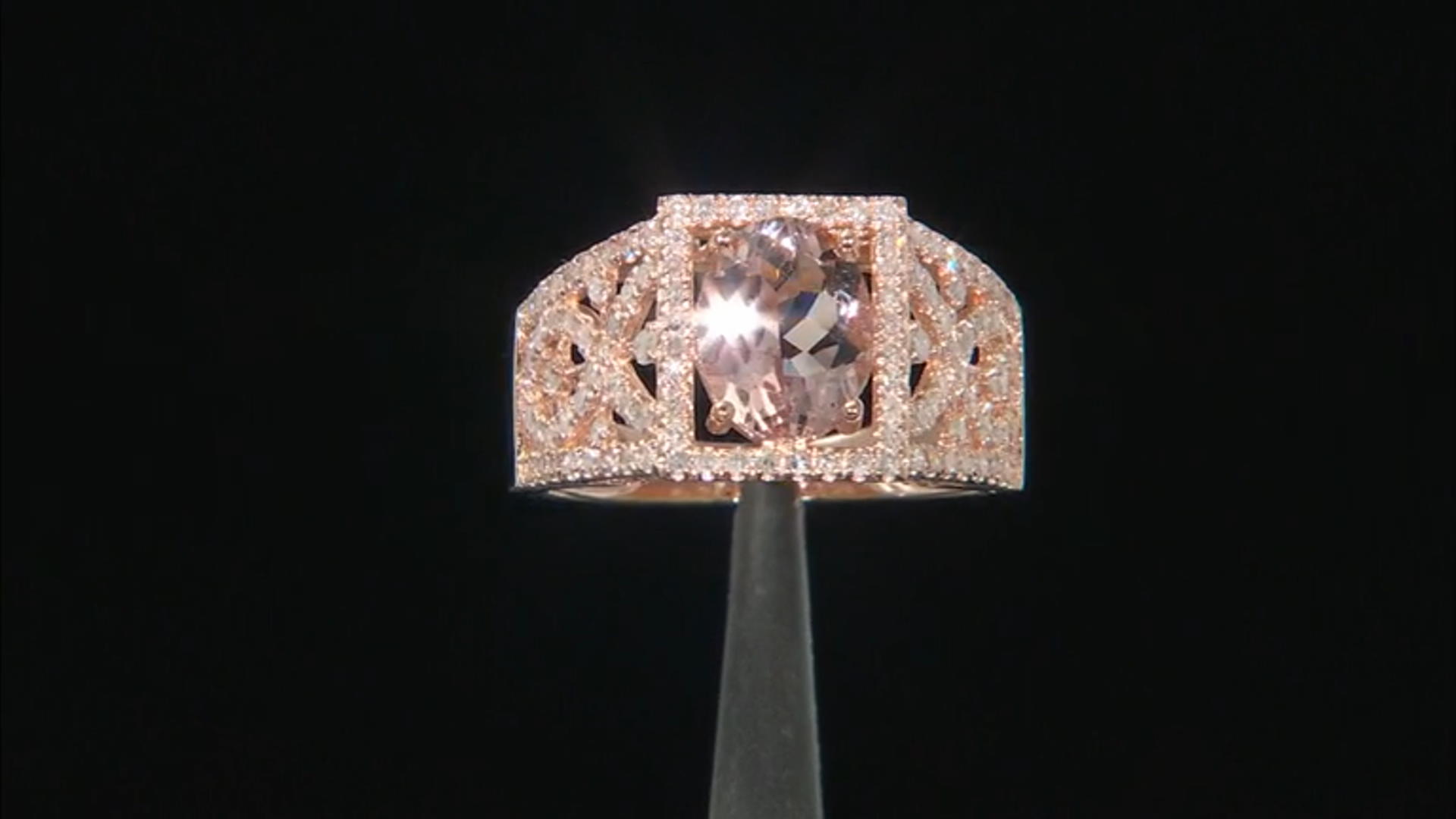 Pink Morganite 14k Rose Gold Ring 1.99ctw Video Thumbnail