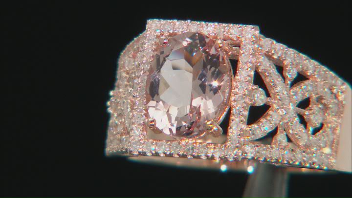 Pink Morganite 14k Rose Gold Ring 1.99ctw Video Thumbnail