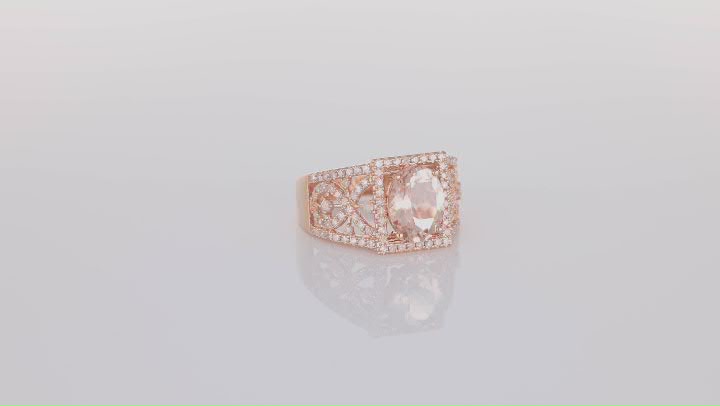 Pink Morganite 14k Rose Gold Ring 1.99ctw Video Thumbnail