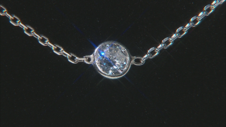 White Cubic Zirconia Rhodium Over Sterling Silver Necklace 11.85ctw Video Thumbnail