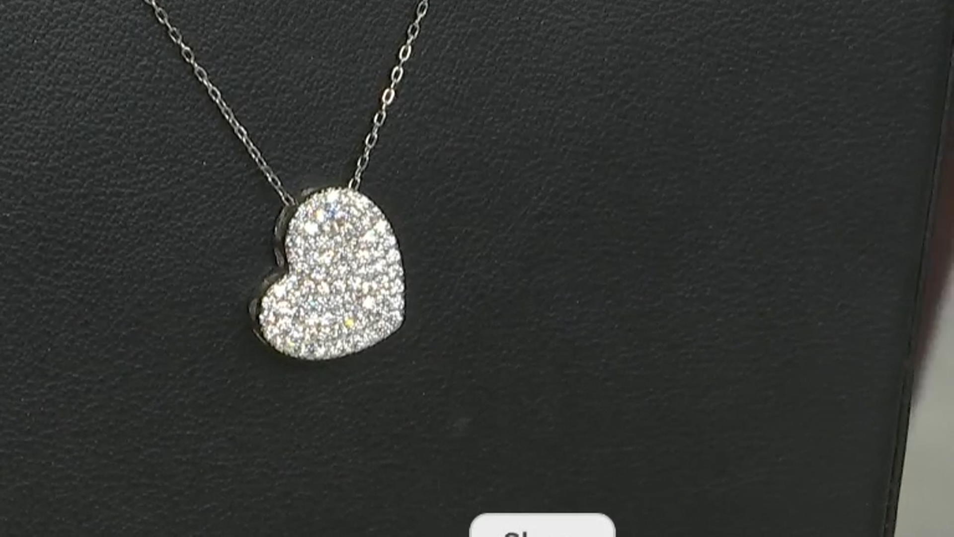 White Cubic Zirconia Rhodium Over Sterling Silver Heart Pendant With Chain 1.02ctw Video Thumbnail
