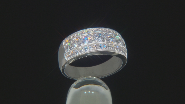 White Cubic Zirconia Rhodium Over Sterling Silver Ring 5.71ctw Video Thumbnail