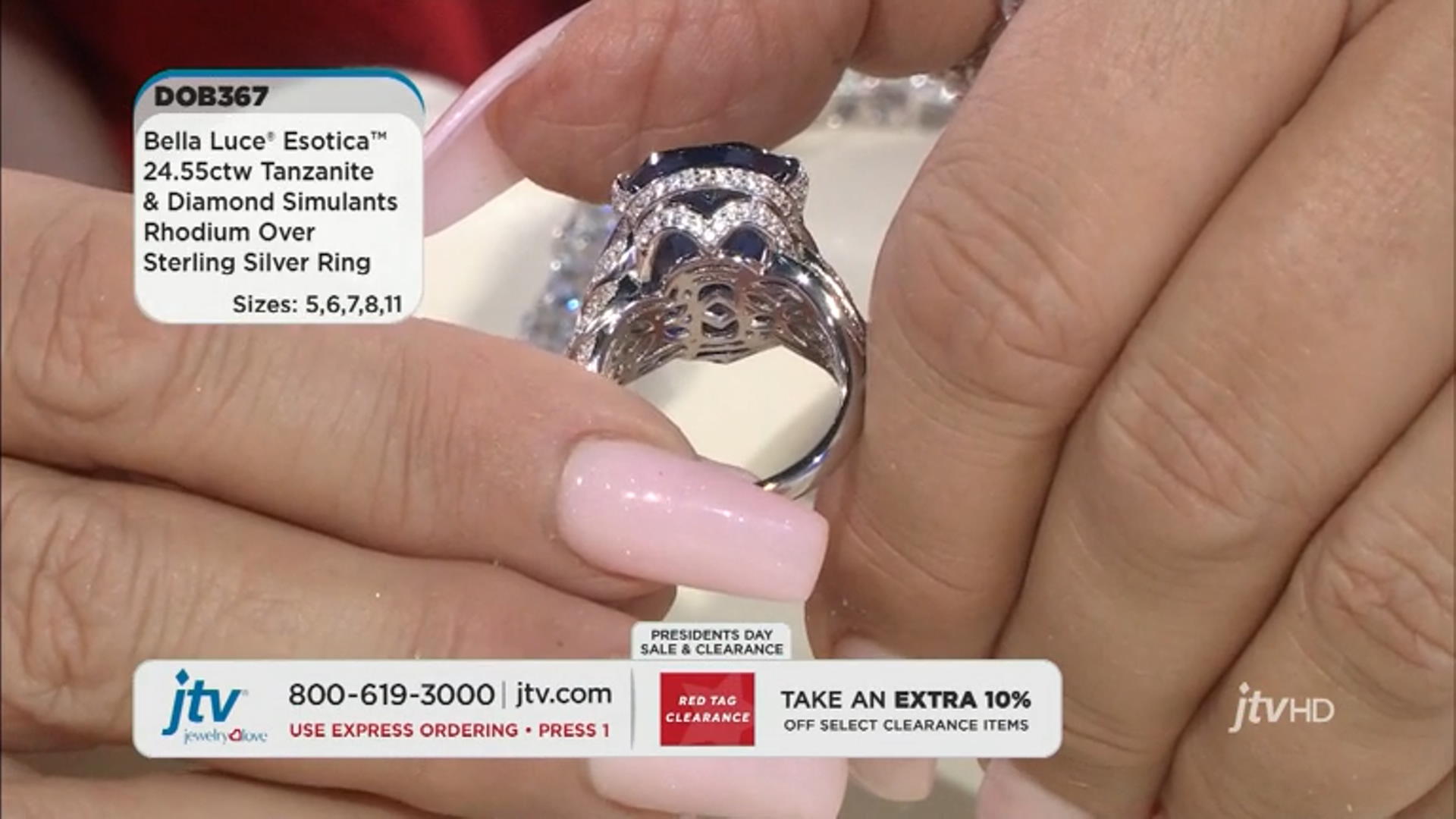 Blue And White Cubic Zirconia Rhodium Over Sterling Silver Ring 24.55ctw Video Thumbnail
