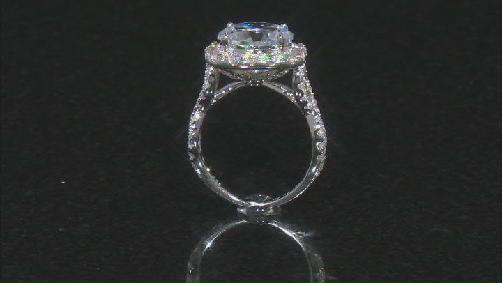 White Cubic Zirconia Rhodium Over Sterling Silver Ring 8.26ctw Video Thumbnail