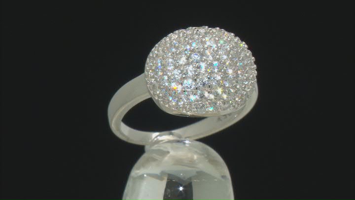 White Cubic Zirconia Rhodium Over Sterling Silver Ring 1.92ctw Video Thumbnail