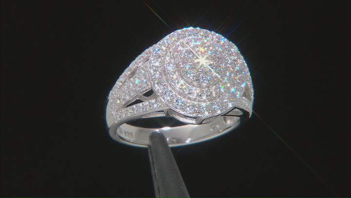 White Cubic Zirconia Rhodium Over Sterling Silver Ring 2.52ctw Video Thumbnail