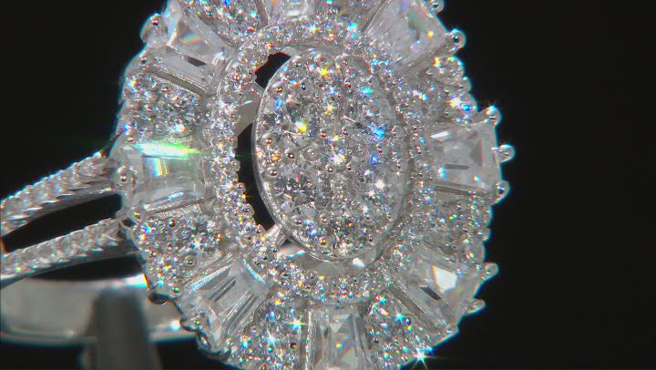 White Cubic Zirconia Rhodium Over Sterling Silver Ring 1.95ctw Video Thumbnail