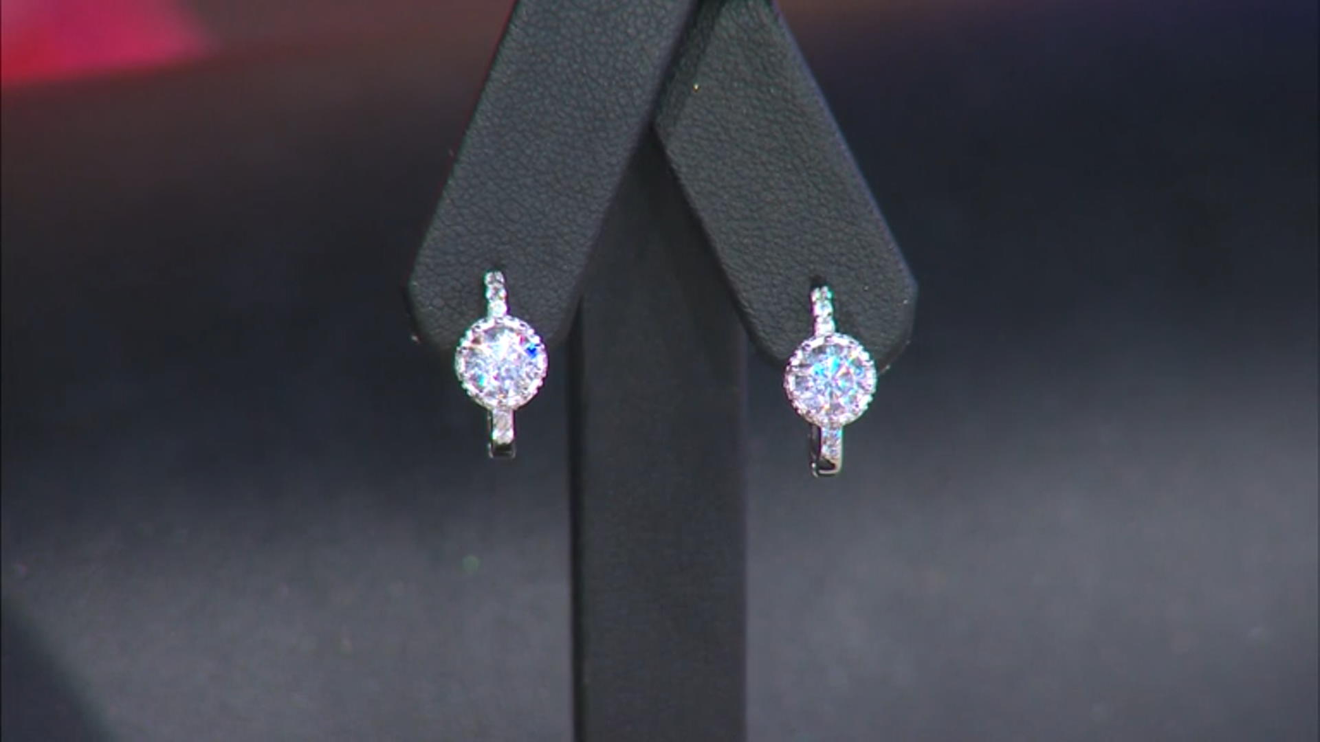White Cubic Zirconia Rhodium Over Sterling Silver Earrings 2.39ctw Video Thumbnail