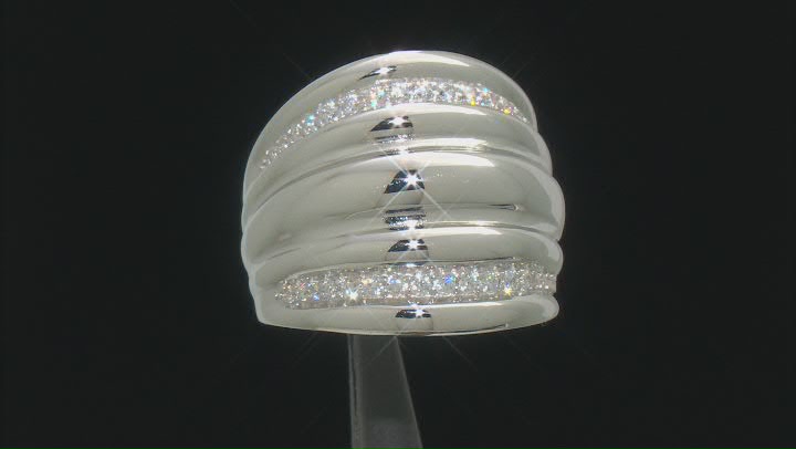 White Cubic Zirconia Rhodium Over Sterling Silver Ring 0.61ctw Video Thumbnail