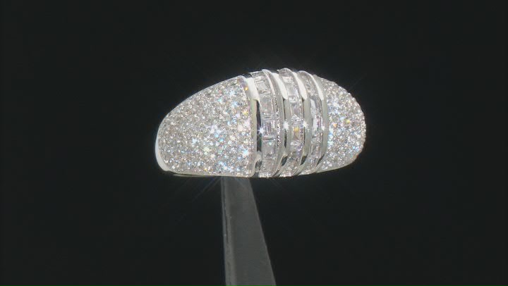 White Cubic Zirconia Rhodium Over Sterling Silver Ring 2.80ctw Video Thumbnail