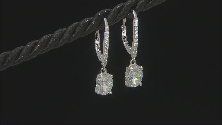Cubic Zirconia Platinum Over Sterling Silver Ring And 2 Earrings Set Video Thumbnail