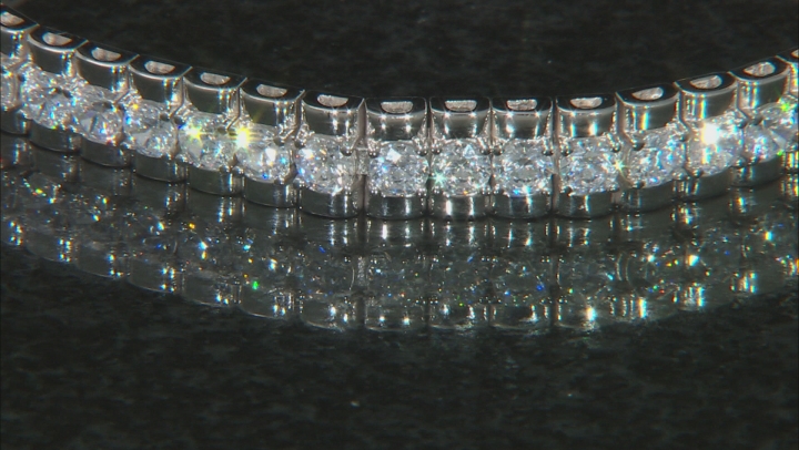 Cubic Zirconia Platinum Over Sterling Silver Bracelet 14.25ctw Video Thumbnail