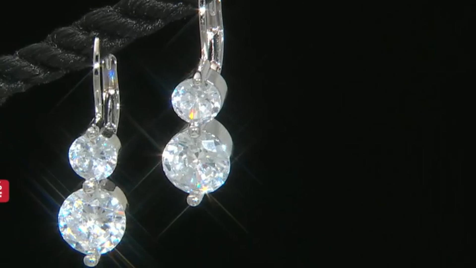 Cubic Zirconia Rhodium Over Sterling Silver Earrings 5.92ctw  (3.48 DEW) Video Thumbnail