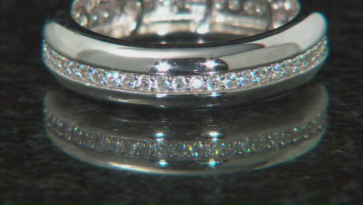 White Cubic Zirconia Rhodium Over Sterling Silver Ring 0.60ctw Video Thumbnail