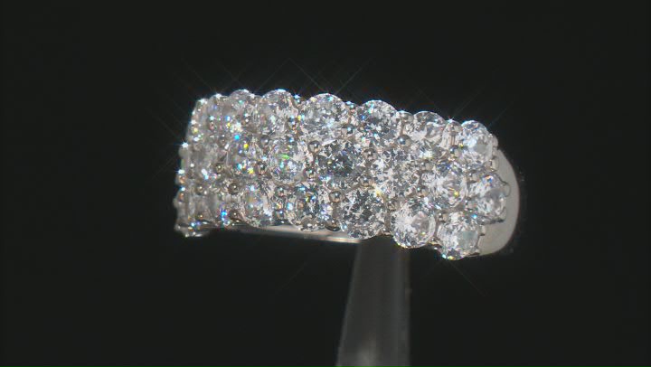 White Cubic Zirconia Rhodium Over Sterling Silver Ring 3.05ctw Video Thumbnail