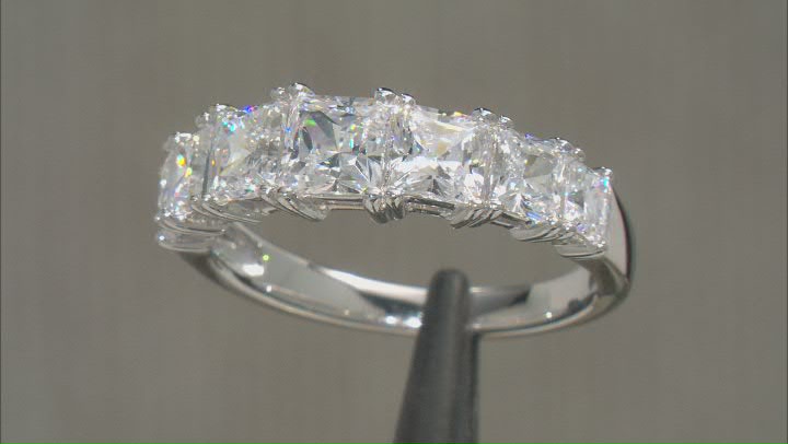 White Cubic Zirconia Rhodium Over Silver Ring 2.91ctw Video Thumbnail