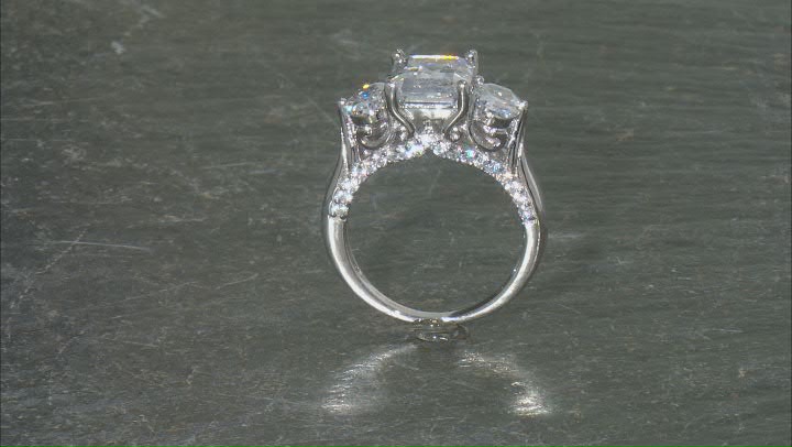 White Cubic Zirconia Rhodium Over Sterling Silver Ring 7.67ctw Video Thumbnail