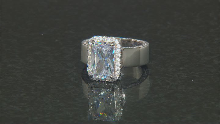 White Cubic Zirconia Rhodium Over Sterling Silver Ring 9.35ctw Video Thumbnail