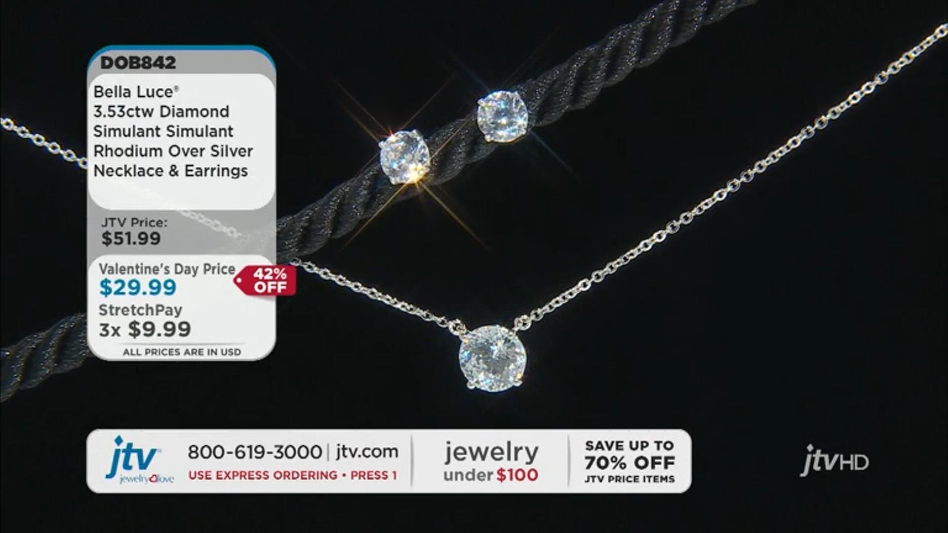 White Cubic Zirconia 120 Facets Rhodium Over Sterling Silver Necklace And Earrings Set 3.53ctw Video Thumbnail