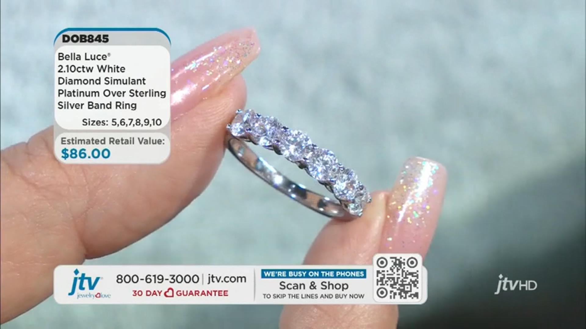 White Cubic Zirconia Platinum Over Sterling Silver Band Ring 2.10ctw Video Thumbnail