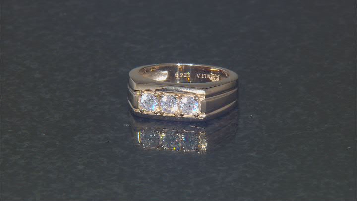White Cubic Zirconia 18k Yellow Gold Over Sterling Silver Ring 0.75ctw Video Thumbnail