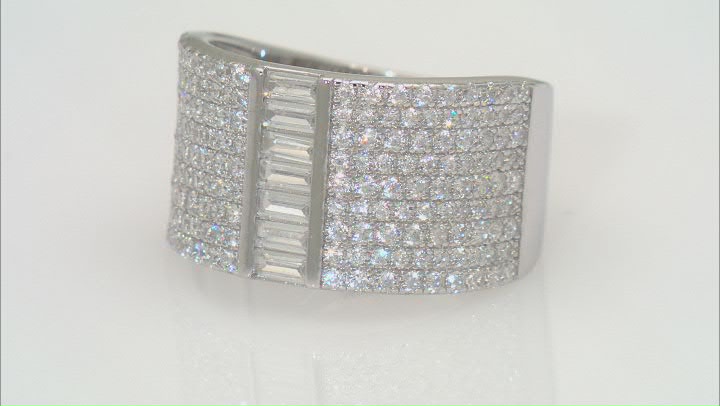 White Cubic Zirconia Rhodium Over Sterling Silver Ring 2.50ctw Video Thumbnail