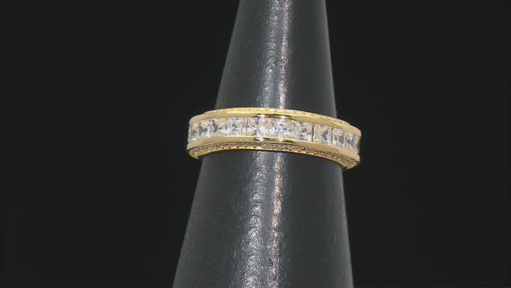 Cubic Zirconia 18k Yellow Gold Over Sterling Silver Band 4.00ctw Video Thumbnail