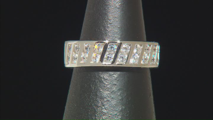 White Cubic Zirconia Platinum Over Sterling Silver Ring 1.76ctw Video Thumbnail