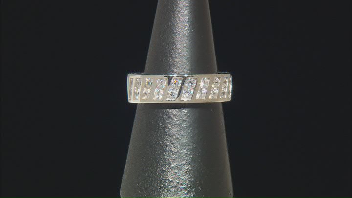 White Cubic Zirconia Platinum Over Sterling Silver Ring 1.76ctw Video Thumbnail