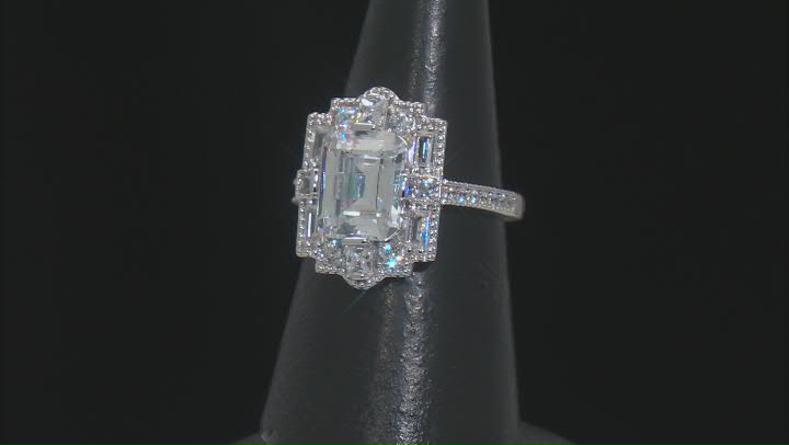 White Cubic Zirconia Rhodium Over Sterling Silver Ring 7.94ctw Video Thumbnail