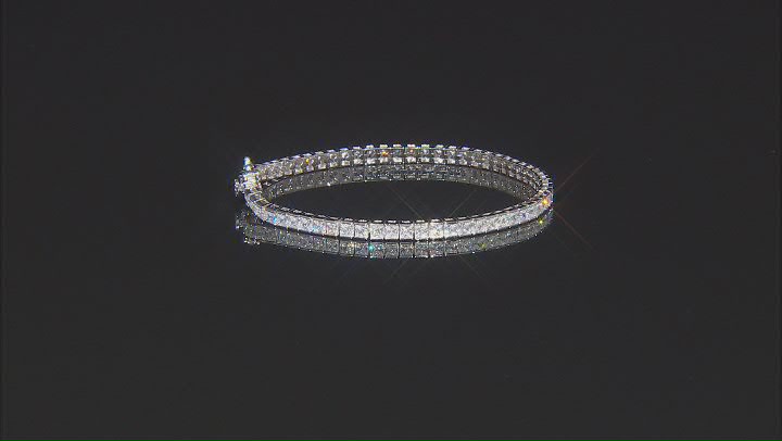 White Cubic Zirconia Rhodium Over Sterling Silver Bracelet 8.78ctw Video Thumbnail