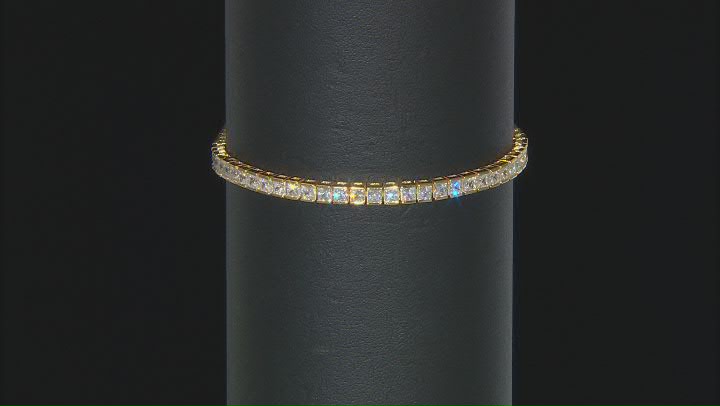 White Cubic Zirconia 14k Yellow Gold Over Sterling Silver Bracelet 8.78ctw Video Thumbnail