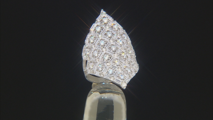 White Cubic Zirconia Rhodium Over Sterling Silver Ring 7.00ctw Video Thumbnail