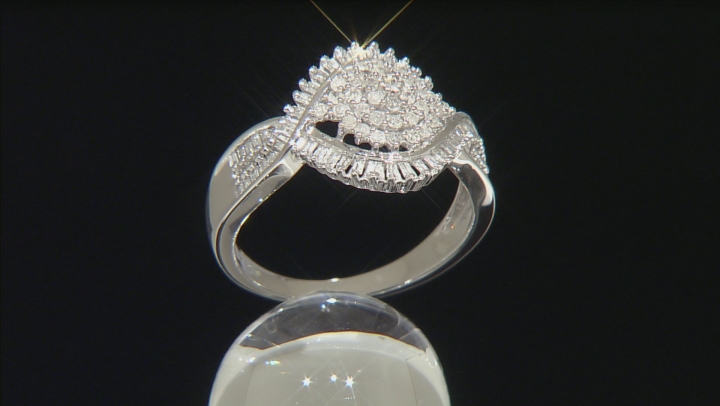 Diamond 10k White Gold Ring .50ctw Video Thumbnail